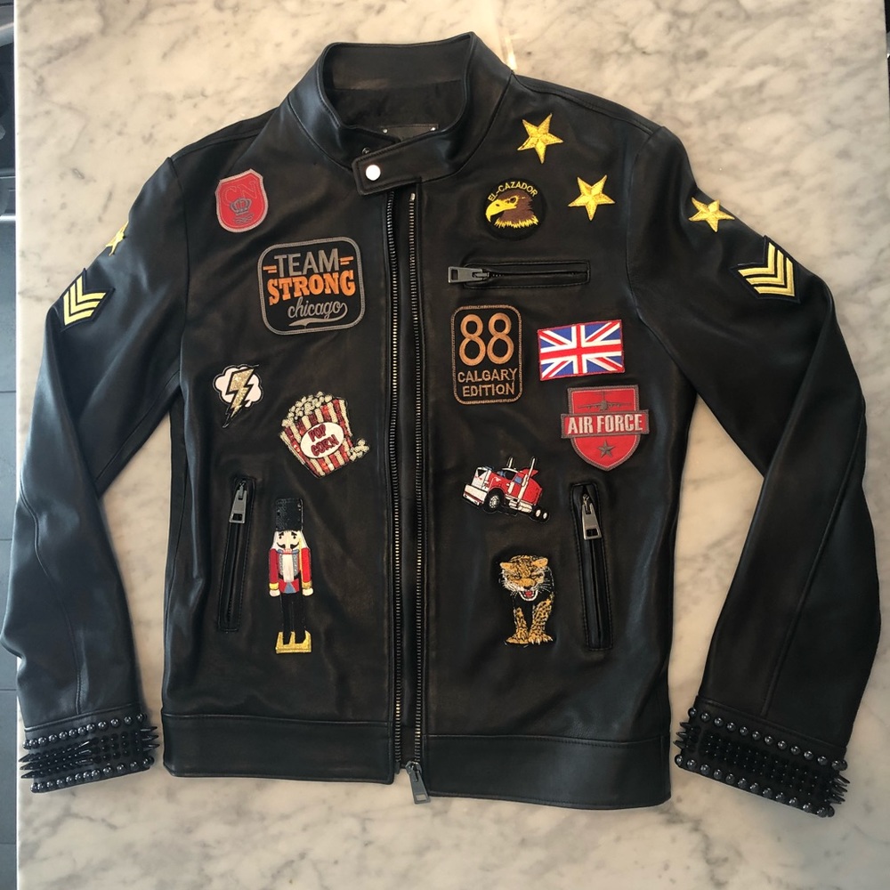 %100 Italian leather motorcycle jacket